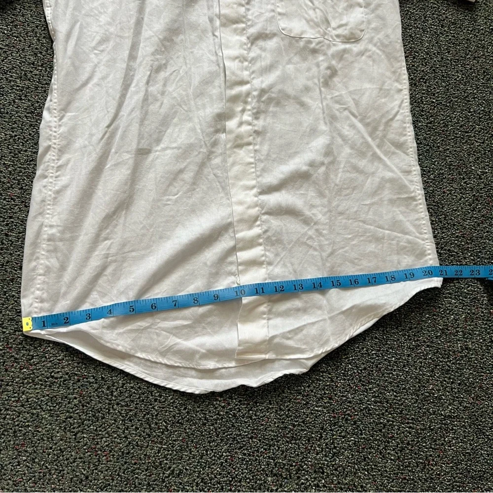 ADONIS White Cotton Short Sleeve Button Down Formal Fancy Dress Shirt Neck 14.5 - Picture 16 of 16